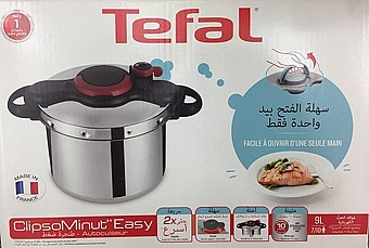 ‏סיר לחץ ClipsoMinut Easy סיר לחץ 9 ליטר Tefal טפאל