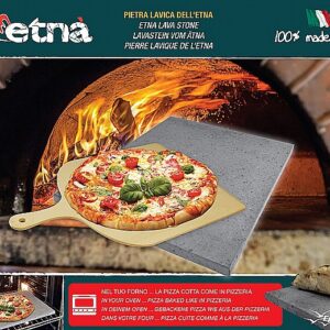 אבן שמוט להכנת פיצה+מגש להכנסההוצאת פיצה מהתנור מקורי תוצרת איטליה